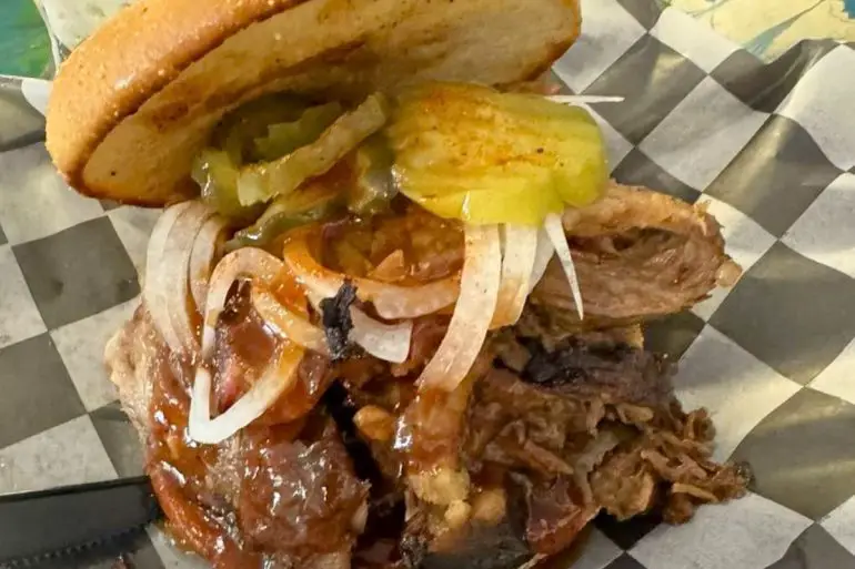 Texas Beef Brisket Sandwich at Elwood's in Memphis, Tennessee