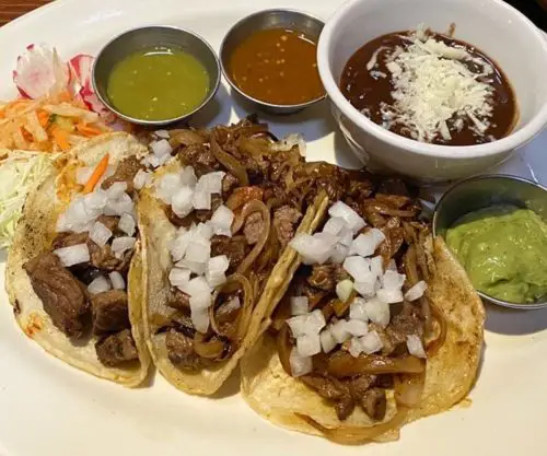 Carne Asada Tacos at El Callejon Taqueria in Santa Fe, New Mexico