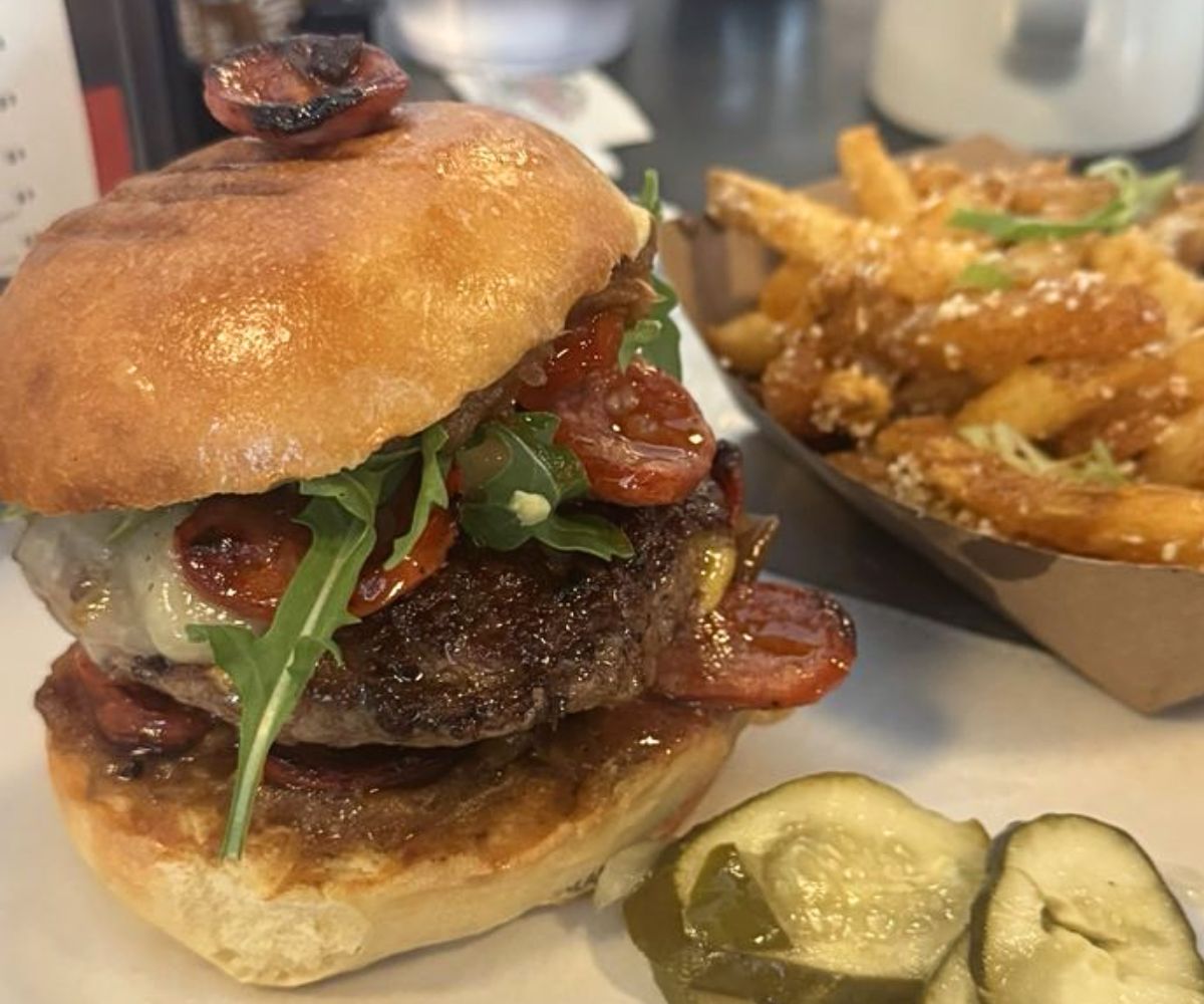 Moo Burger at Moo Creamery in Bakersfield, California