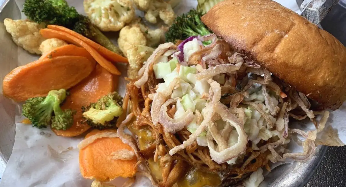 mile high burger at lumberyard tap room & grille in flagstaff, arizona