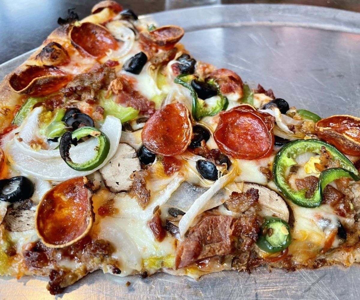 garbage pizza at elmar's new york pizza in plymouth, minnesota