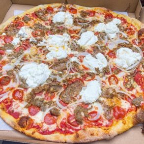 meat pie at ElMar's New York Pizza in Plymouth, MN