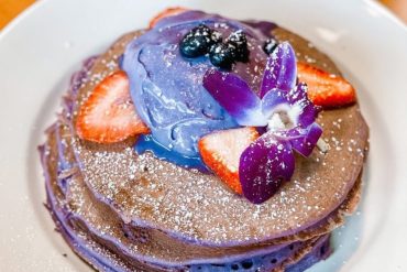 ube mascarpone pancakes at guieb in honolulu, hi
