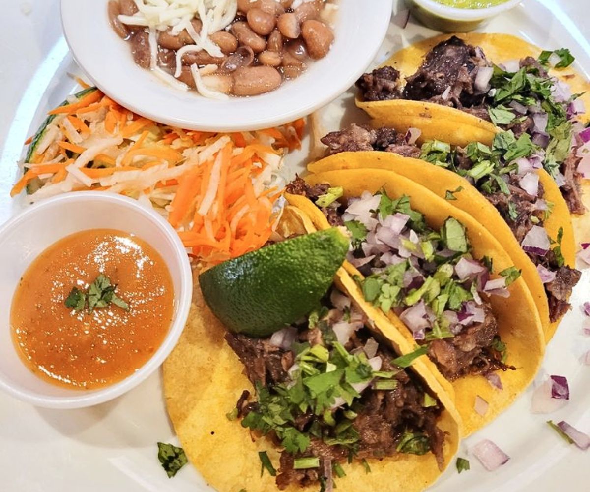 tacos at El Callejon Taqueria in Santa Fe, NM