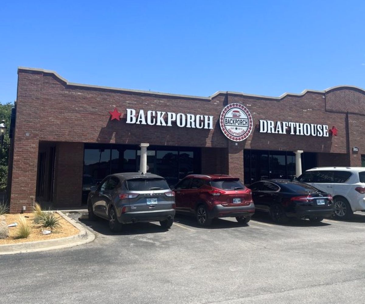 outside of Backporch Drafthouse in Lawton, OK