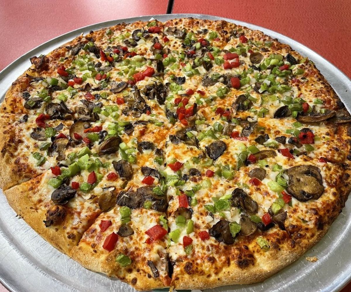 Veggie Lovers Pizza at Caprigios Pizza in Clarksville, Tennessee