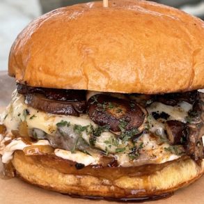 Shroom Swiss Burger at Burgerlicious in Lewsiville, Texas