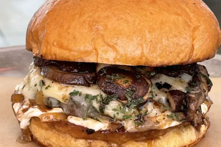 Shroom Swiss Burger at Burgerlicious in Lewsiville, Texas