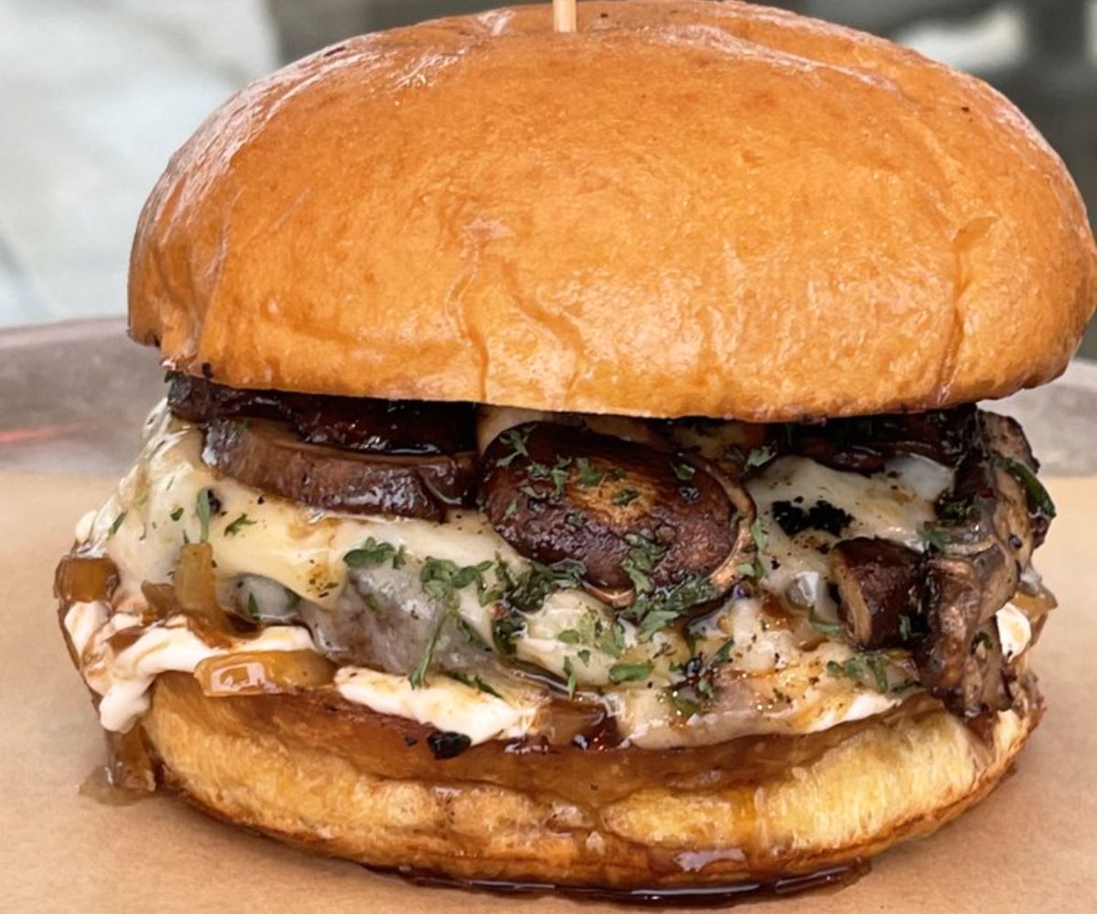 Shroom Swiss Burger at Burgerlicious in Lewsiville, Texas