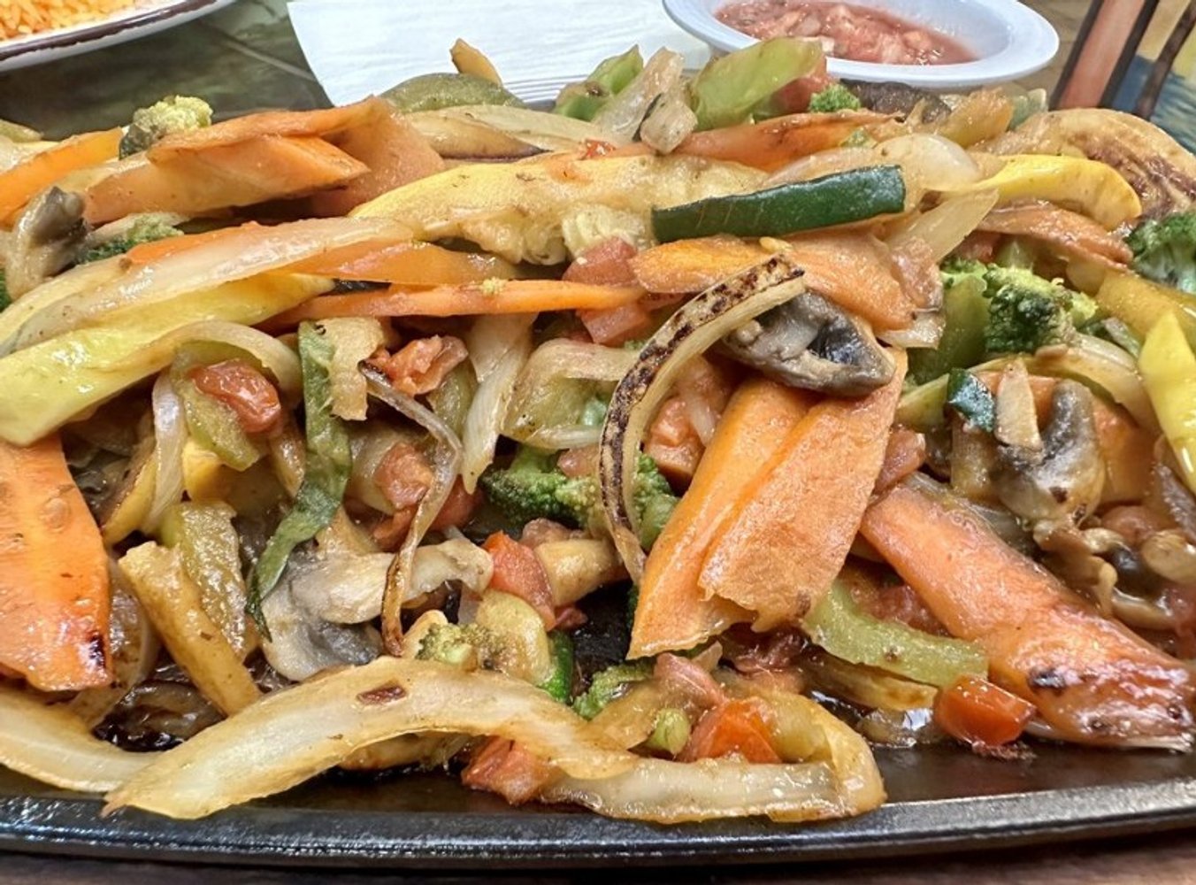 Veggie fajitas at Brisas del Mar in Fort Pierce, FL.