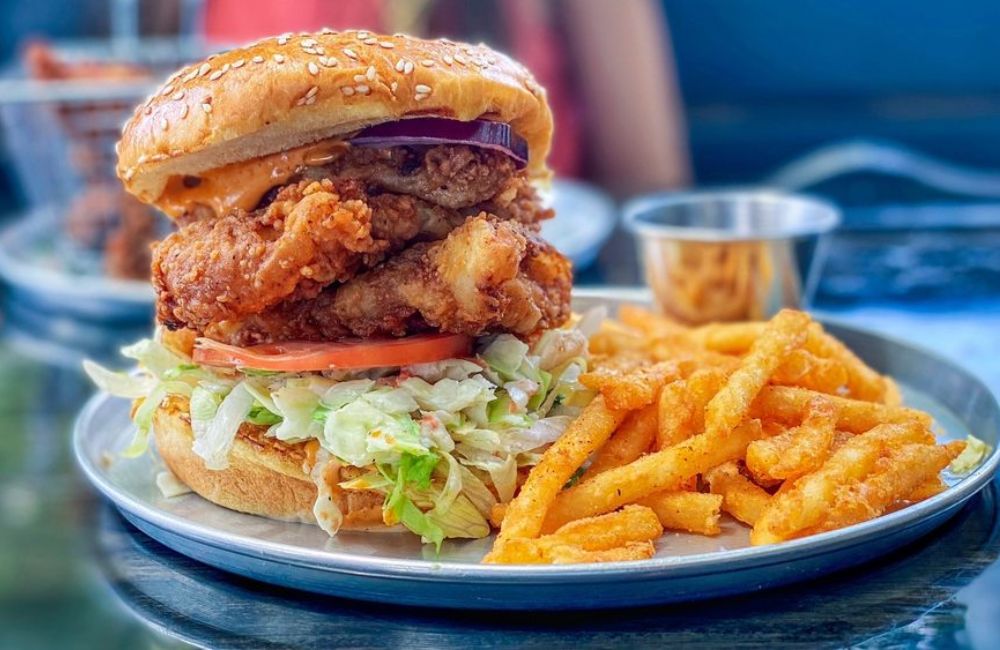 Big Fish Sandwich at Penguin Drive In in Charlotte, NC
