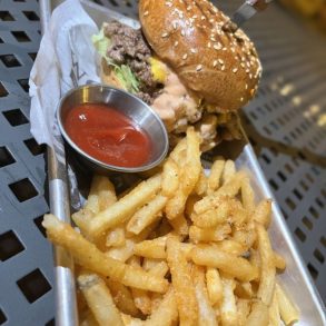 Seabass Smash Burger at Penguin Drive In in Charlotte, NC