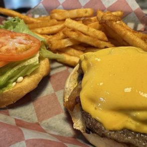 Burger at Mr B's Burger Pub in Pantego, TX