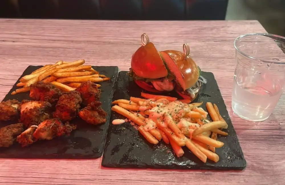 Burger and Fries at Beef N' Buns