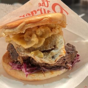 Smoke stack burger at the burger joint in Houston, Texas