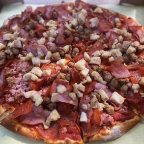 all meat pizza