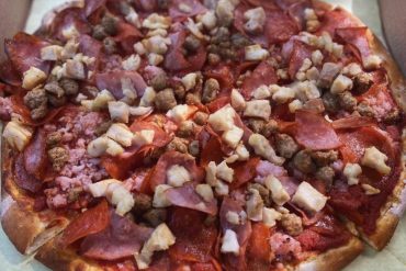 all meat pizza