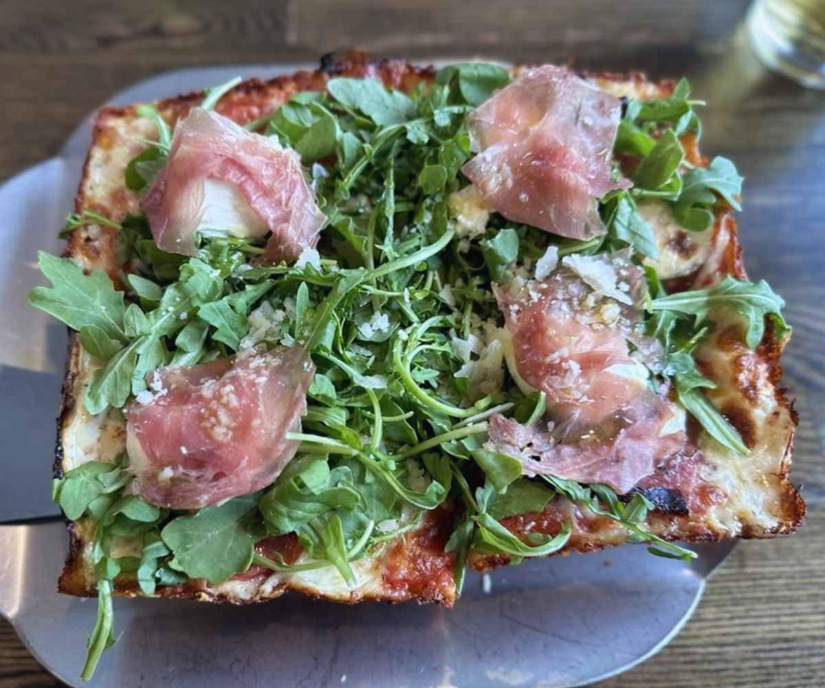 Parma italia pizza at blue pan pizza in golden CO