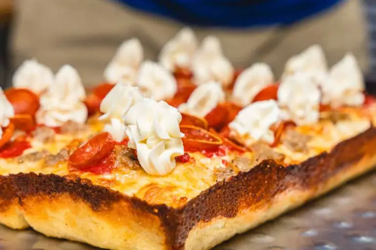 pizza at blue Pan pizza in golden co