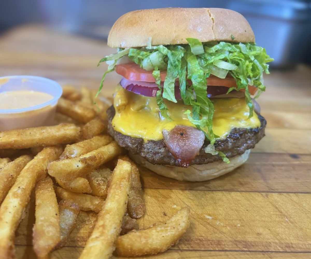 burger at Bohemian Latin Grill in Fort Lauderdale, FL