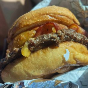 bacon cheeseburger at Amy's Burgers in Las Vegas, NV