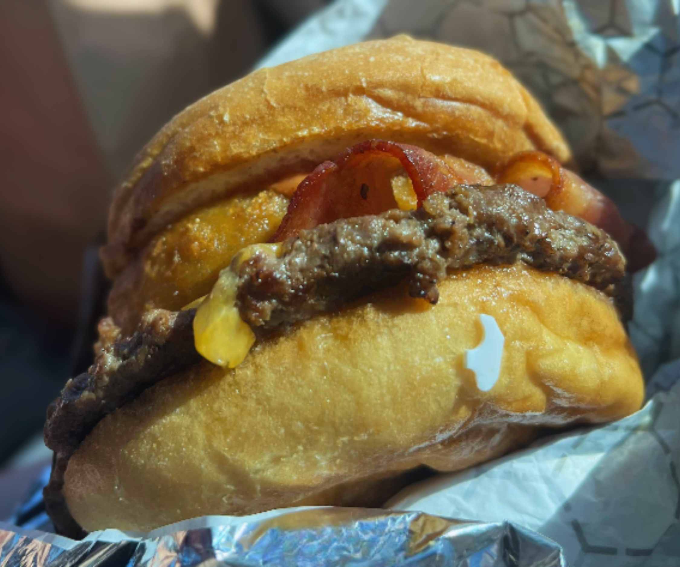 bacon cheeseburger at Amy's Burgers in Las Vegas, NV