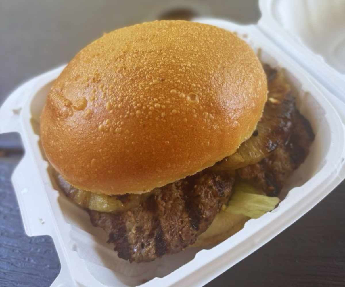 teriyaki burger at machado burgers in Santa Rosa CA