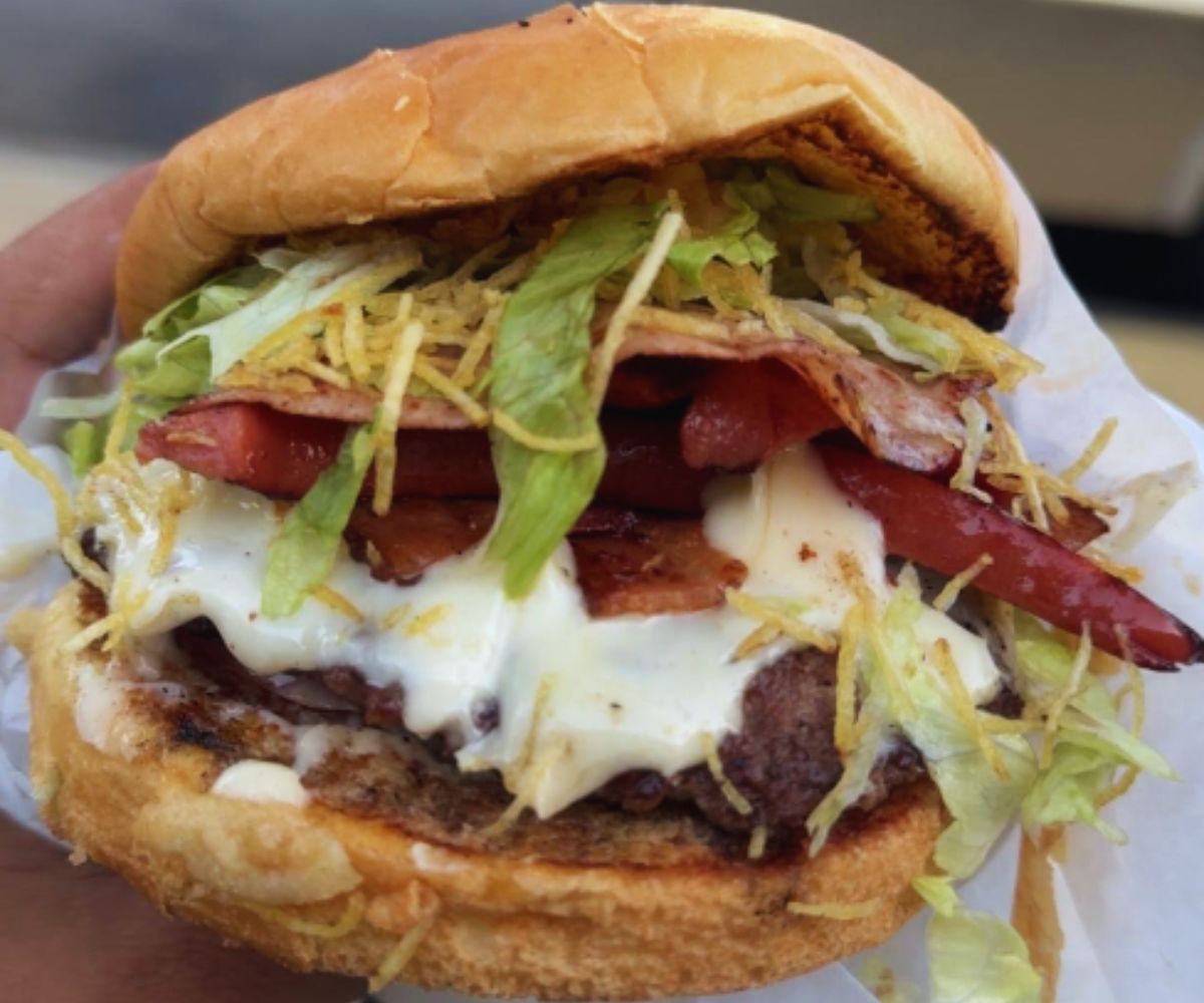 x-tudo burger at The Burger in San Mateo, CA