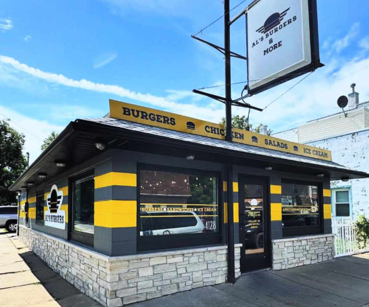 outside AL's Burgers in Davenport, IA