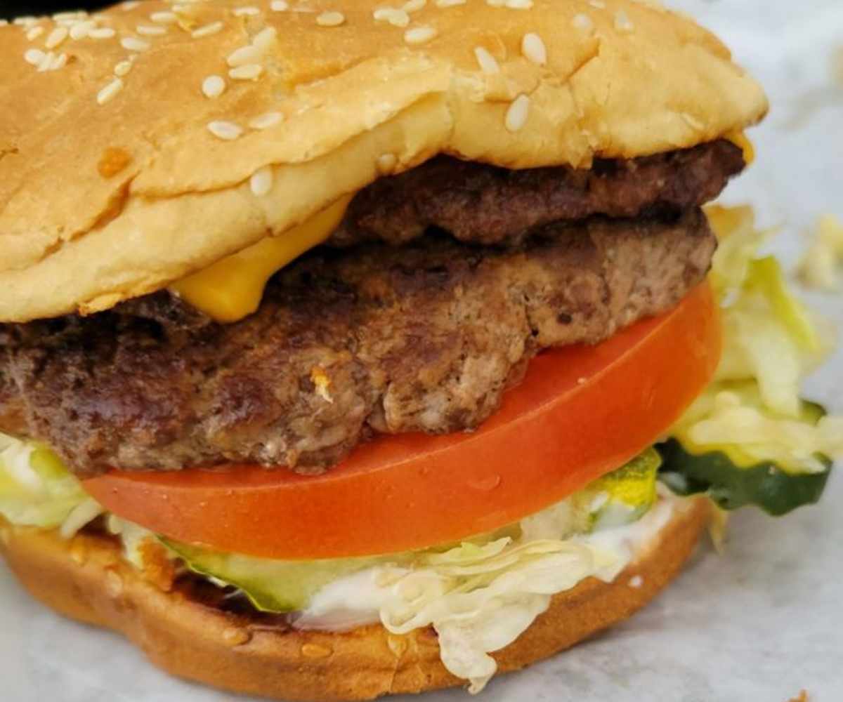 cheeseburger at Hazel's Drive In in Antioch, CA
