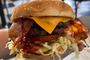 cheeseburger at Hazel's Drive In in Antioch, California
