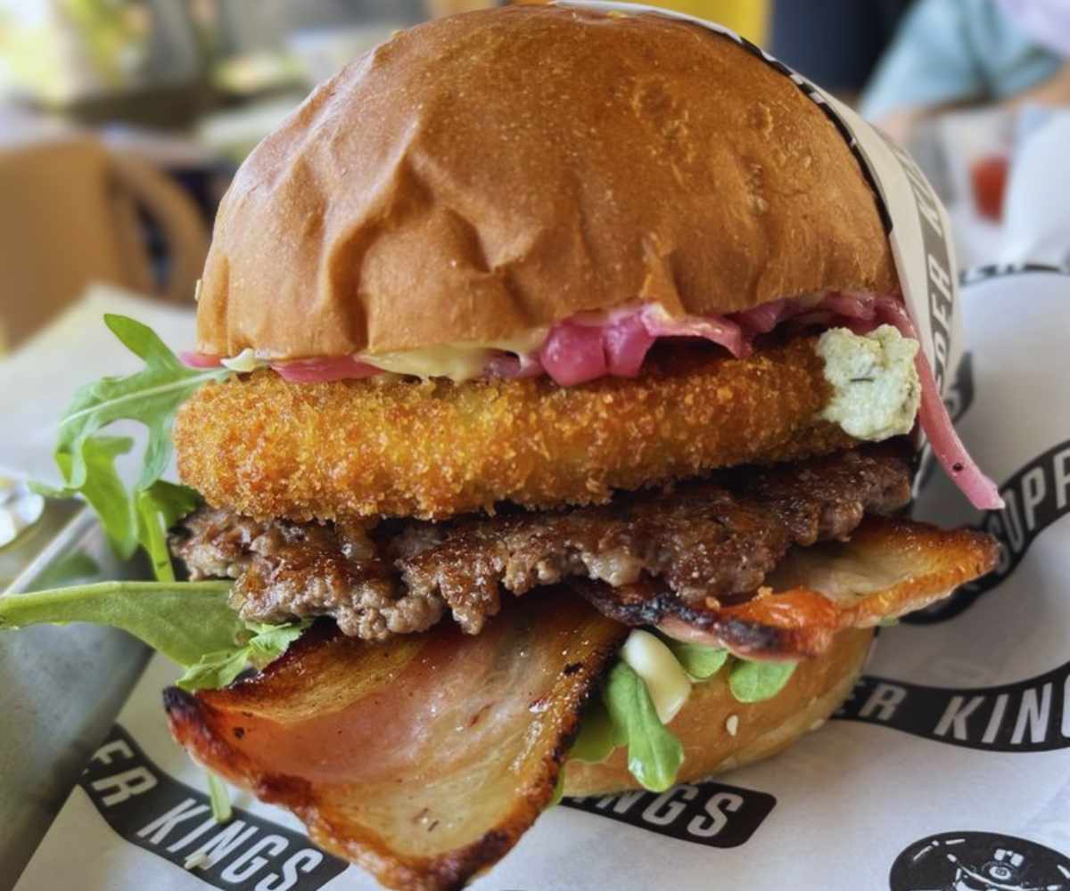 goat burger at copper Kings Burger in San Marcos california