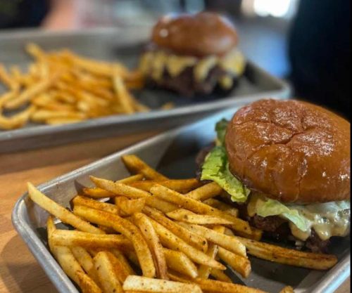 burgers and fries at tall guys burgers and fries in San Angelo texas