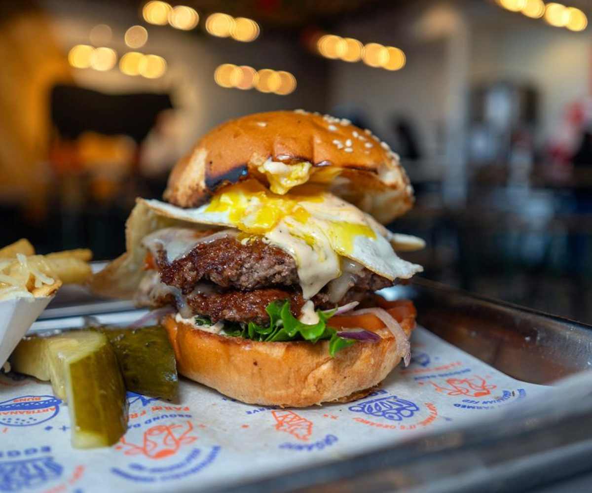 super burger at super duper burgers in Daly city california