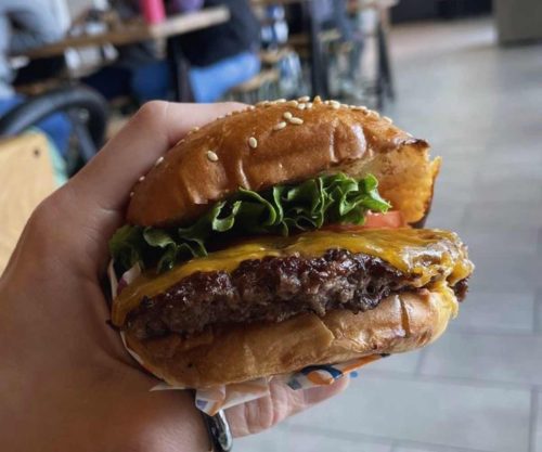 mini burger at super duper burgers in Daly city CA