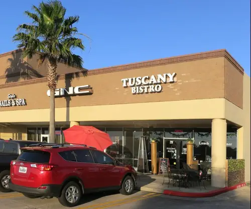 Exterior front view of Tuscany Bistro with Parking