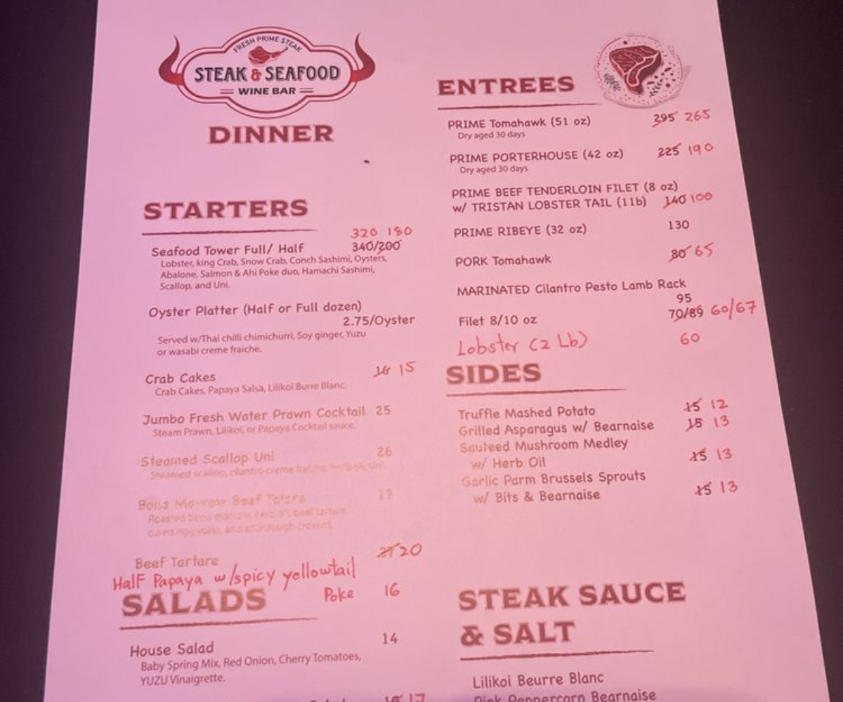 Menu list
