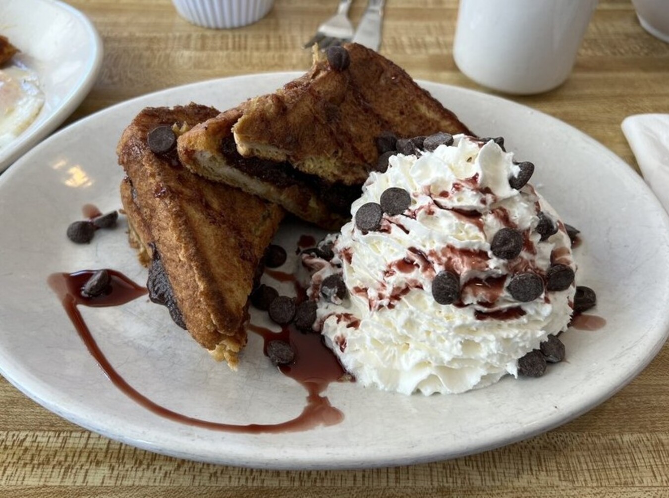 Black Forest French Toast at The Corner Cafe located in Lowell, MA. 
