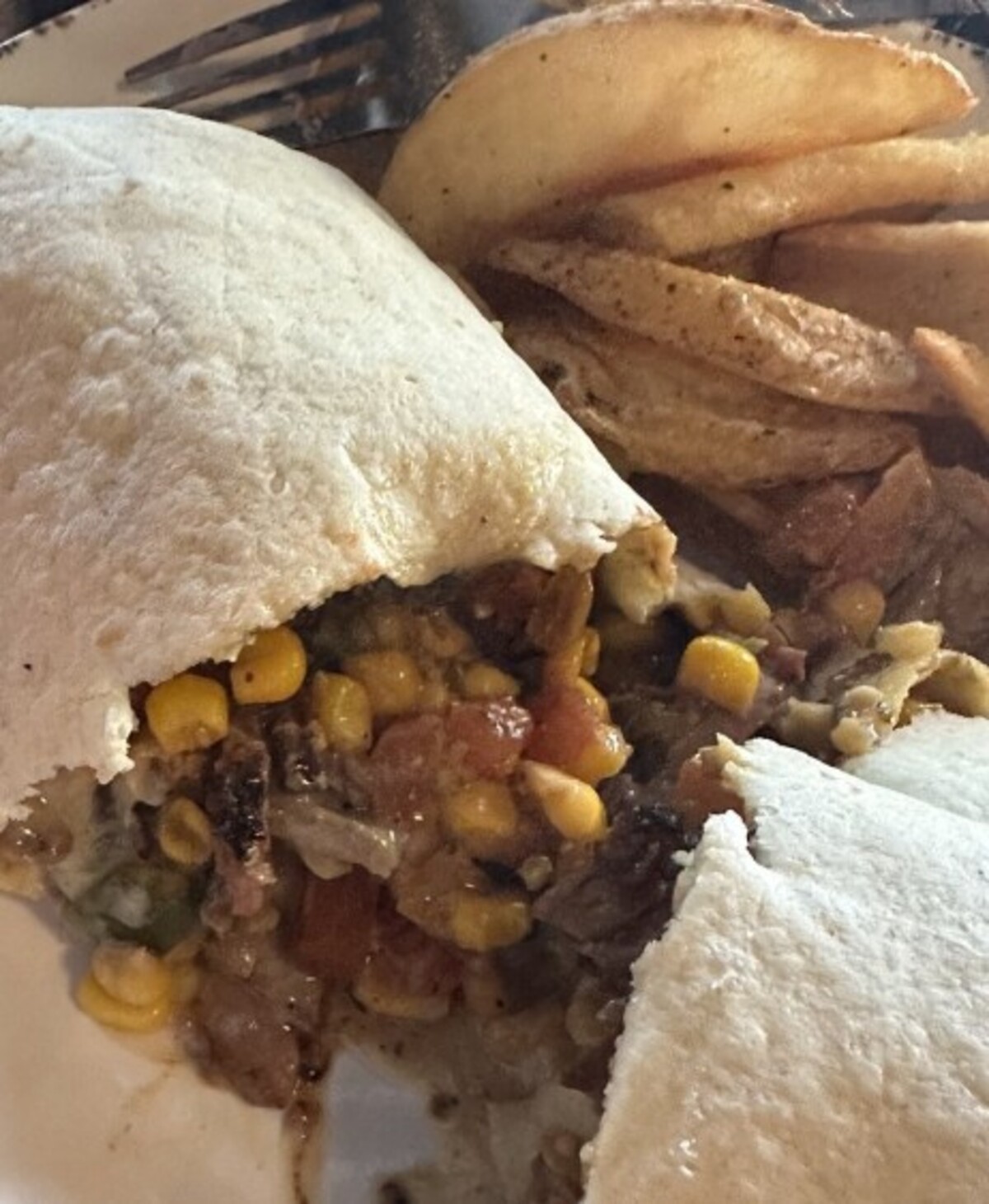 Brisket Burrito at Beavers Pub located in Bay City, MI. 