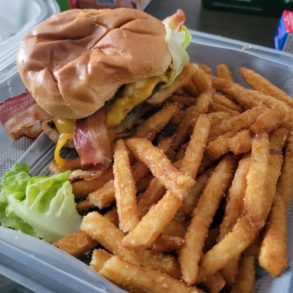 Brunch burger at Berry Fresh Cafe located in Port St Lucie.