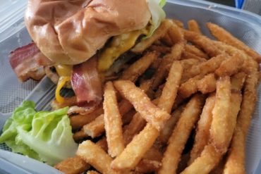 Brunch burger at Berry Fresh Cafe located in Port St Lucie.