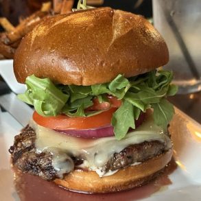 Buffalo Nickel Burger at Black Sheep Cafe located in Provo, UT.