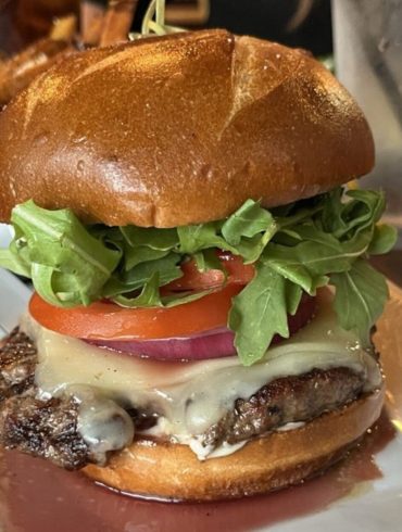 Buffalo Nickel Burger at Black Sheep Cafe located in Provo, UT.