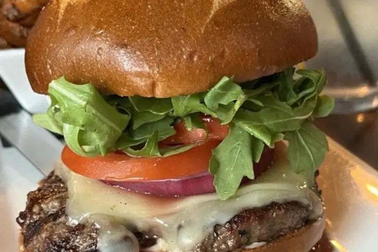 Buffalo Nickel Burger at Black Sheep Cafe located in Provo, UT.