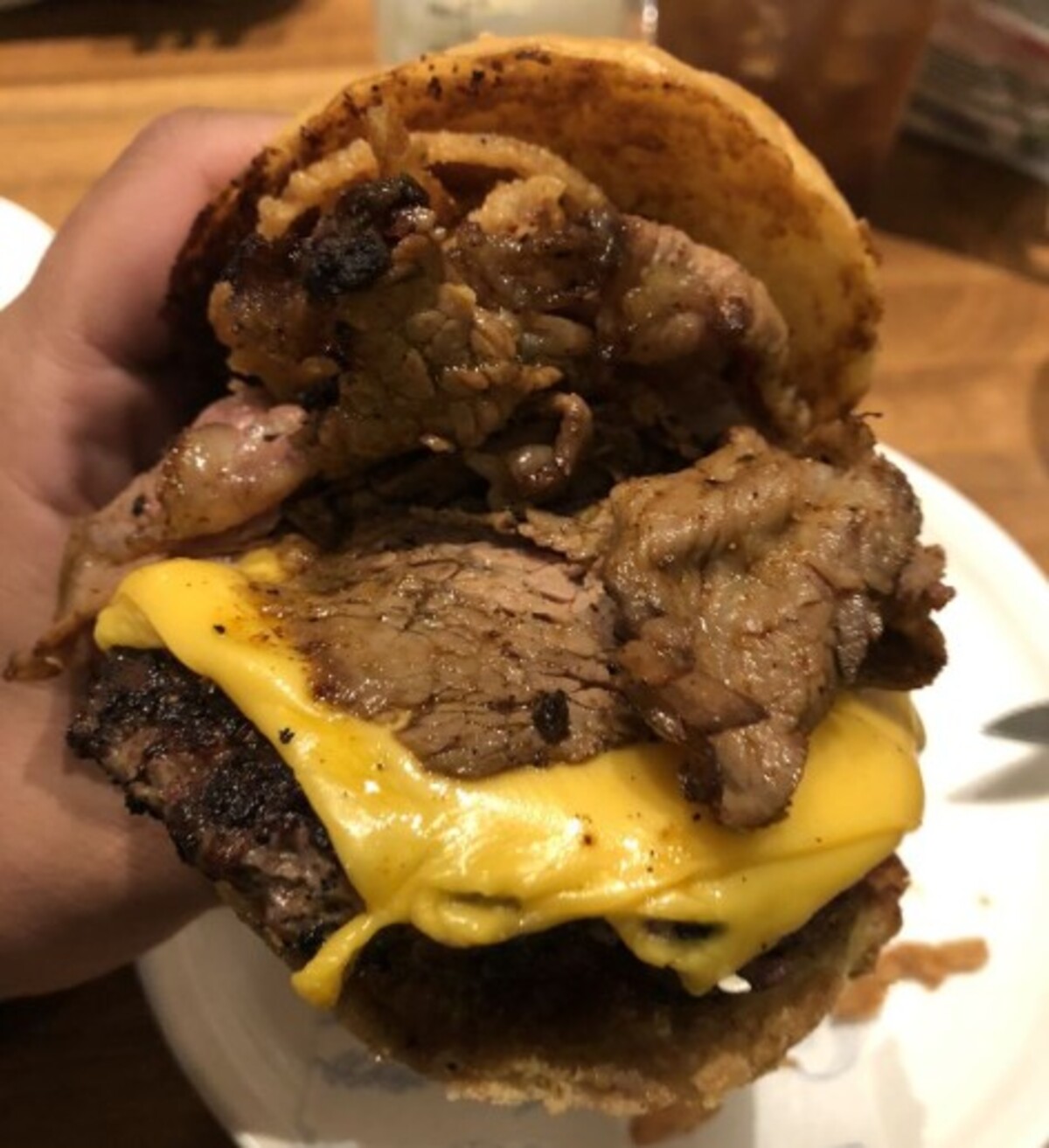 Burger at Heirloom located in Fresno, CA.