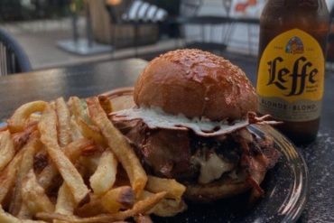 Bacon Mushroom Carnivore Melt at Diego's Food Truck located in McAllen, TX.