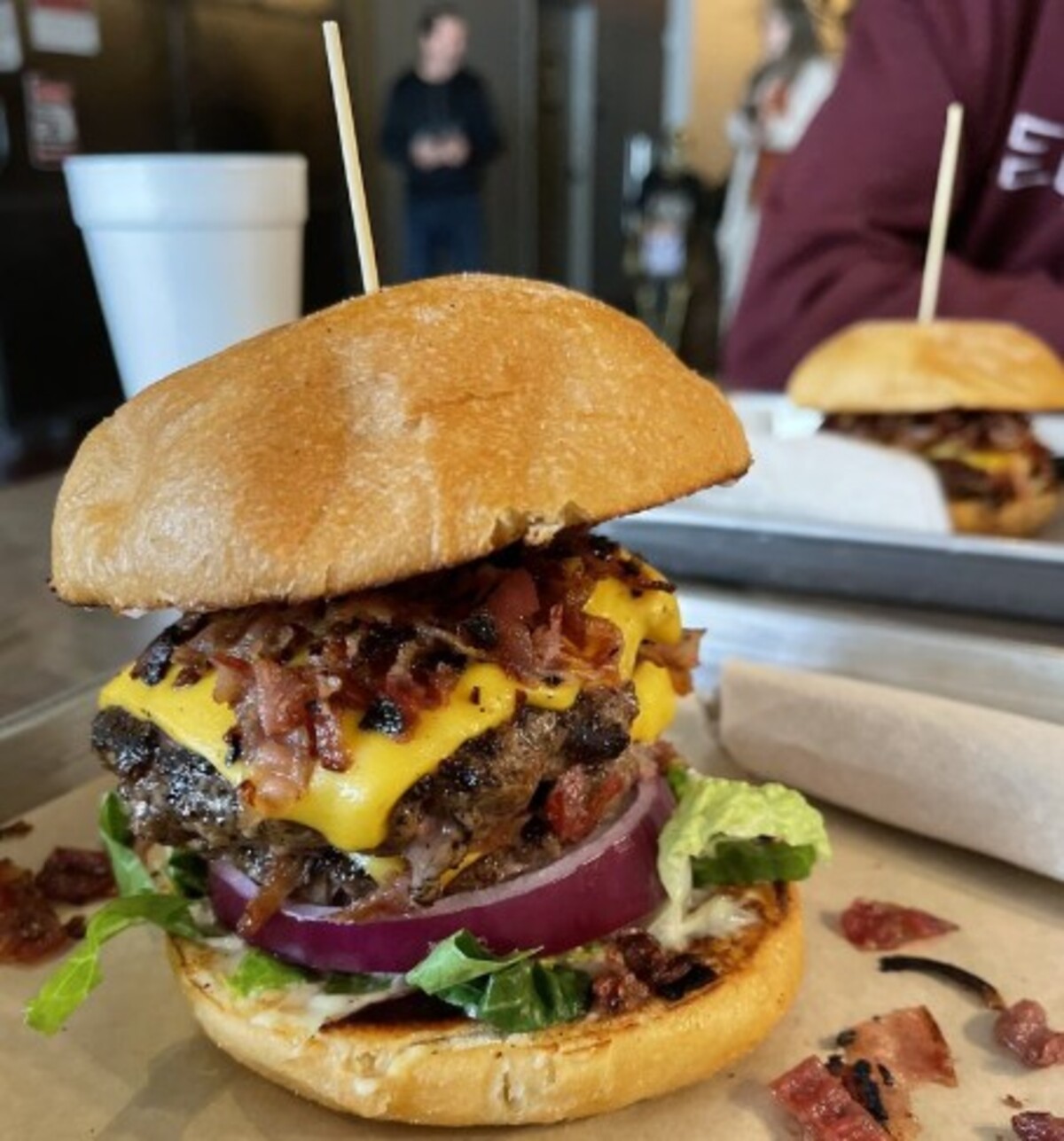 Burger at The Missing Link located in Shreveport, LA