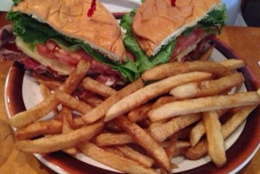 Burger at Gasoline Alley located in Akron, OH.
