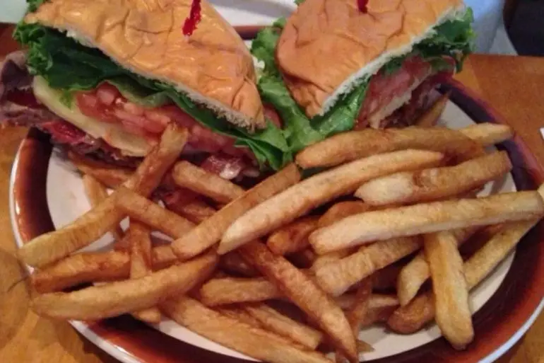 Burger at Gasoline Alley located in Akron, OH.