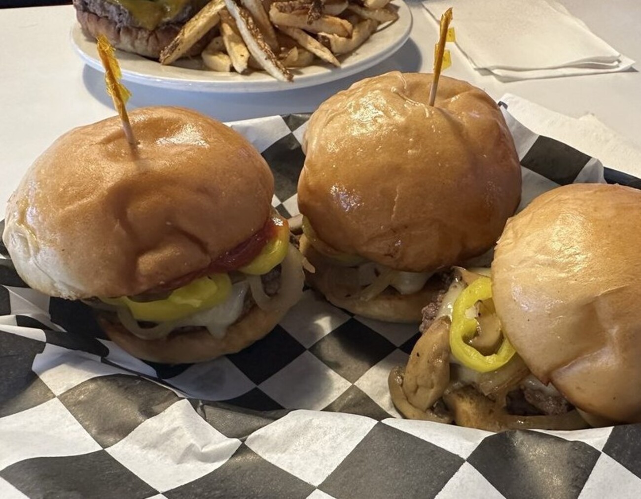 Sliders at Twisted Burger Diner located in Flint, MI. 